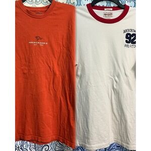 Vintage Abercrombi Fitch Shirt Men's XL  y2k Lot Of 2 Long Sleeve & Muscle Shirt